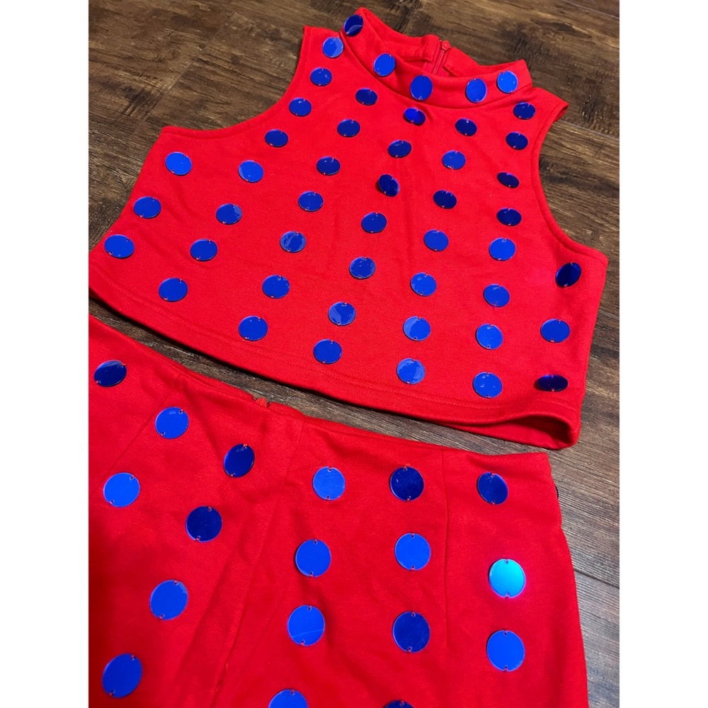 QOS | Skort Set. ❤️💙 - Picture 3 of 6